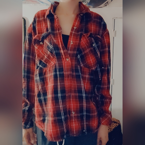 Red Plaid Flannel - Picture 3 of 3